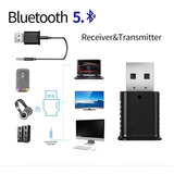 Receptor Emisor Bluetooth 2 En 1 Azul 5 0 Adaptador Multifun