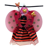 Disfraz Chinita Niña Tutu Mariposa Alas Y Cintillo  Hallowen