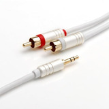 Cable Adaptador Audio Estéreo De 3,5 Mm A 2 Rca Macho 1.8mt 