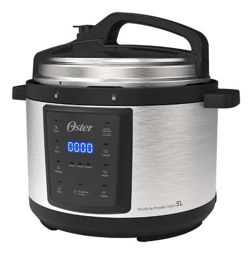 Panela De Pressão Elétrica Digital Oster Inox 5 Litros 127v