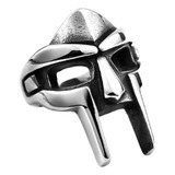 Anillo Acero Inoxidable Plateado Mf Doom Hombre Rap Moda 