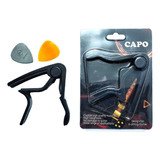 Capodastro Negro Ozone Guitarra Metalico Acustica - Clasica