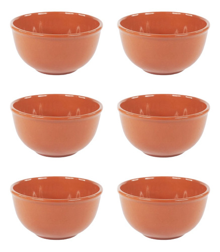 Set X 6 Bols 25 Cm Cazuela Esmaltada De Barro  Horno Bowls