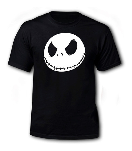 Polera Estampada Cabeza Jack Skellington Esqueleto, 