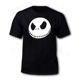 Polera Estampada Cabeza Jack Skellington Esqueleto, 