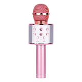 Micrófono Inalámbrico De Karaoke Con Bocina Bluetooth Rosa Color Rosa Dorado