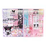 12pz Kit Plumas Punta Fina Tinta Gel 0.5mm Kawaii Kuromi