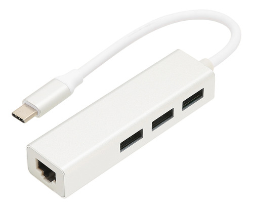 Adaptador Usb C A Ethernet Rj45 3 Puertos Usb3.0 De Alta Vel