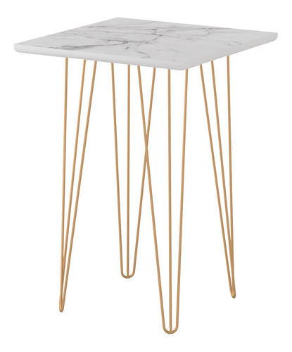 Mesa Ratona 60 Cm Mueble De Living Con Patas Metal 