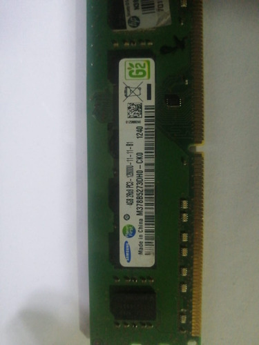 Memoria Ram  4 Gb 2rx8 Pc3 - 12800u -  M378b5273dho Usada 