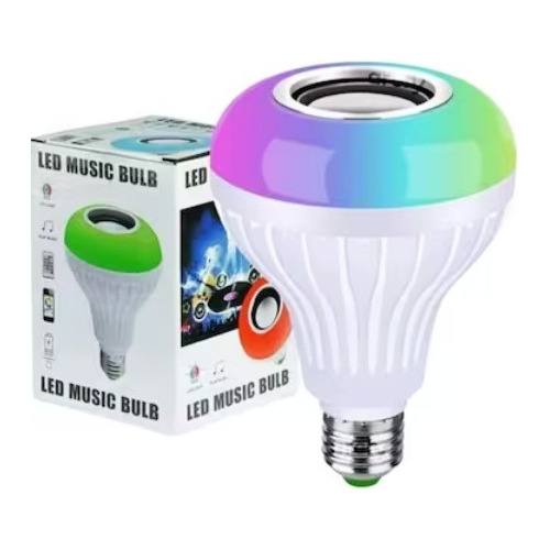 10 Focos Led Bocina Bluetooth Rgb Bombilla Led Inteligente