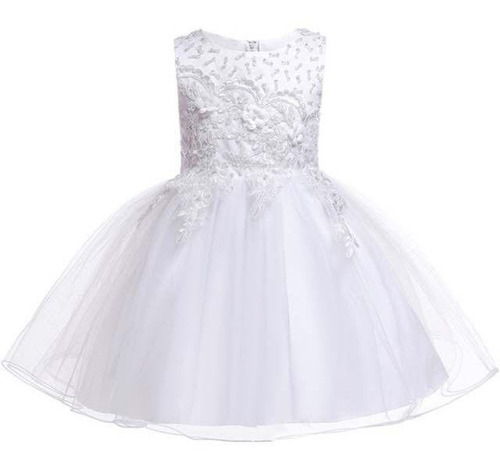 Vestido Ano Novo Infantil Formatura Daminha Casamento Branco
