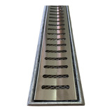 Kit 10 Ralo Linear 10x100 Cm Inox Escovado + Tela Anti Inset