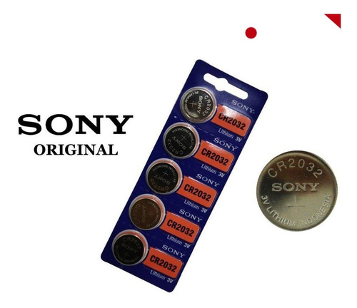 Batería Pilas Cr2032 Nueva Sony Original Litio, 3v, Pack X 5