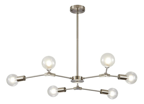 Candelabro Moderno Sputnik De Níquel Cepillado De Kco Lighti