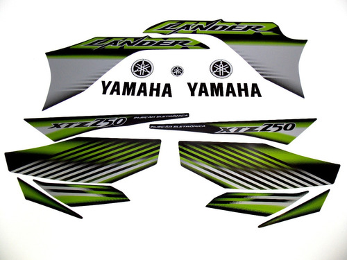 Kit Adesivo Faixa Yamaha Lander 250 2009 Preta