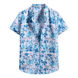 Cárdigan Transpirable Hawaiano De Manga Corta Para Hombre, D