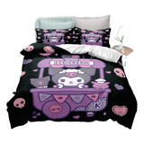 1 Kuromi, Conjunto De Cama Queen Size Com Capa De Edredom