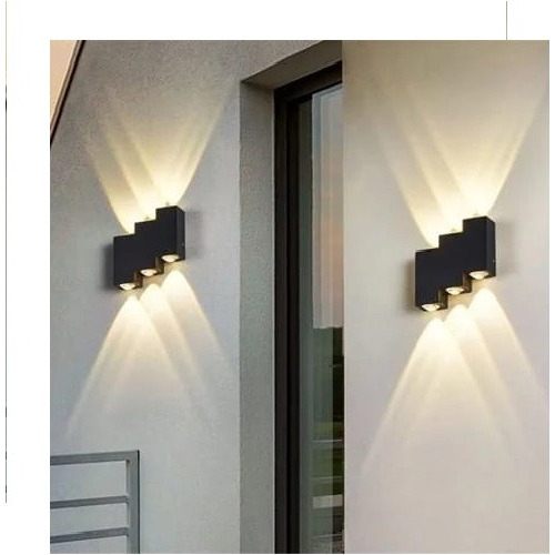 Aplique De Pared Luz Led Triple  Bidireccional 6w Pack X2 