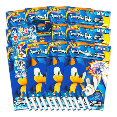 Set De Libros Para Colorear Sonic The Hedgehog Con Tinta Mág