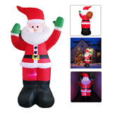 Decoración Navideña Inflable Led Gigante De Papá Noel