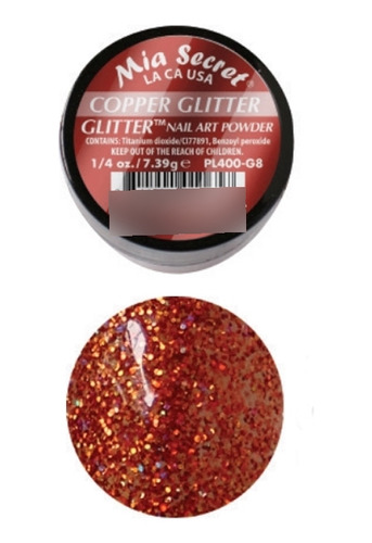 Polvo Acrilico Copper Glitter Mia Secret 7gr