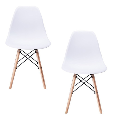 Set De 2 Sillas Eames Gaon Minimalistas Varios Colores