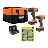 Ridgid  Kit Taladro 1/2 Y Impacto 1/4 18v +kit De 40pz Ryobi