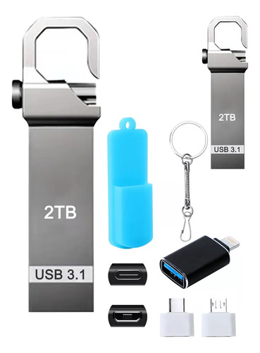2pc Memoria Usb 2tb 3.1 Flash Drive Con iPhone Otg Tipo C