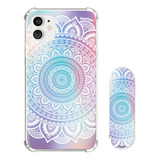 Kit Capa Personalizada + Suporte Celular Mandala Degradê