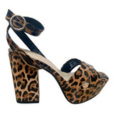 Sandalias De Tacón Animal Print Westies Talla 26mx Dama 