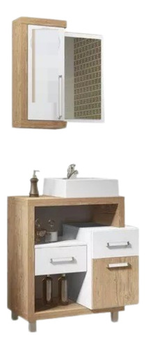 Vanitory Moderno Mueble Para Baño Espejo Organizador Vm-203