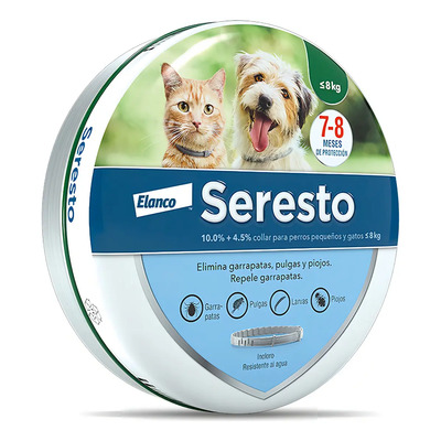Elanco Seresto Collar Antipulgas Para Perro/gato Menores A 8 Kg - 38 Cm - 1 - Unidad - 1