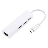 Adaptador Lan Usb-c Para Rj45, Cabo De Rede Ethernet, 3 Usb