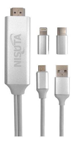 Cable Conversor Mhl A Hdmi Para Smartphone O Tablet Nisuta