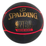 Balón De Baloncesto Negro Y Rojo Spalding Highlight