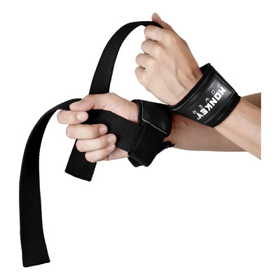 Monkey Power Fit Par de Strap Grip de Cinta Sencillo Gym Crossfit Fitness. Máxima seguridad de tus muñecas. Fabricados con nylon afelpado y neopreno texturizado para mantener un agarre sólido y cómodo | Meses sin interés