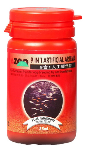9 En 1 Artificial Artemia 35ml Azoo Alimento Alevines Peces