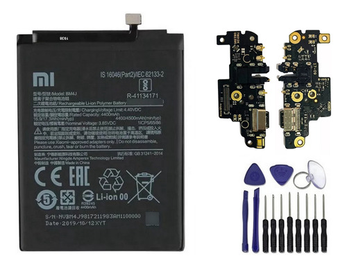 Placa De Carga + Bateria Para Redmi Mi Note 8 Pro + Chaves