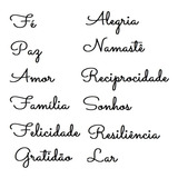 Kit 10 Palavras Decorativas Lettering Em Mdf Preta Ou Branca