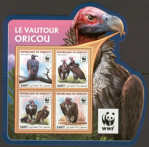 2016 Wwf Fauna- Aves Presa Buitres- Djibouti (bloque) Mint