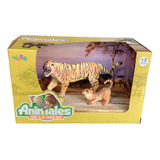 Animal World 99715 Playset 19cm Pack X2 Tigre Familia