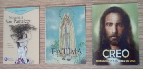 Lote 8 Libros Católicos Virgen María, Fátima, San Pantaleón 