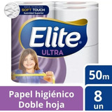 Papel Higiénico Elite Ultra Doble Hoja 8 Un (50 M)