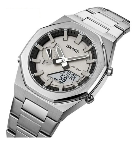 Reloj Skmei 1816 Acero Plateado Hombre Elegante Cronometro