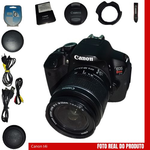 Canon Eos Rebel T4i 18.0 Mp Slr Digital Com Lente Ef-s Is St