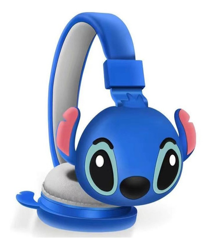 Audífono Bluetooth Niño Stitch Disney Ah-806d Azul Diadema