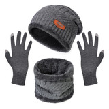 Conjunto De Tres Piezas De Gorro, Bufanda Y Guantes.