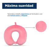 Miniso Almohada De Viaje Con Memory Foam Rosa 30x30x9 Cm