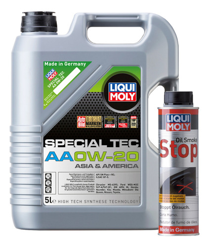 Kit 0w20 Special Tec Aa Oil Smoke Stop Liqui Moly + Regalo